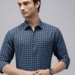 Arrow Manhattan Slim Fit Micro Checked Pure Cotton Formal Shirt-picture-15