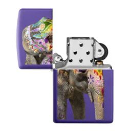 Zippo Grey Elephant Design Brass Pocket Lighter-image-40