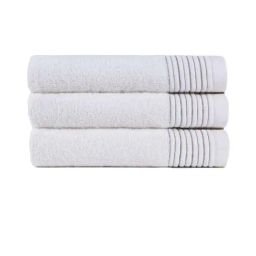 DDECOR Live Beautiful White Cotton 520 GSM Bath Towel - Set of 1-21