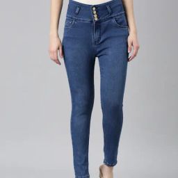 SHOWOFF Blue Denim Skinny Fit Mid Rise Jeans-image-73