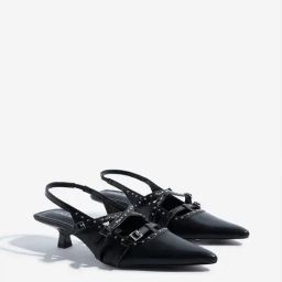 LUNA BLU by Westside Black Stud Design Mules-image-90