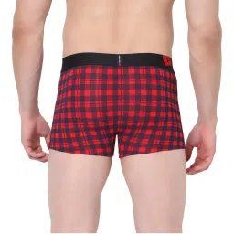 UnderJeans by Spykar Red & Blue Check Trunks image 2