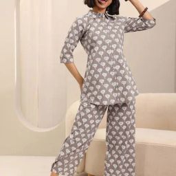 Libas Grey Printed Pyjamas Set-picture-48