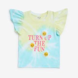 HOP Kids by Westside Multicolour Tie-Dye Patterned Cotton T-Shirt-image-54