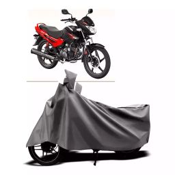 Auto Pearl Two Wheeler Cover with Bag for Hero Glamour Programmed FI, Silver-97
