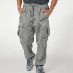 Guess Grey Polyamide Straight Fit Solid Trackpant-image-98