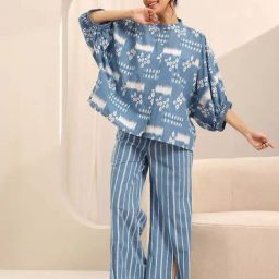 Libas Blue Printed Pyjamas Set-picture-17