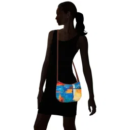 ZOUK Multicolor Printed Medium Sling Handbag image 2
