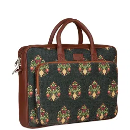 ZOUK Green Jute Large Messenger Bag image 5