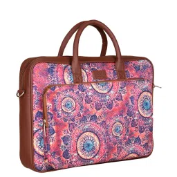 ZOUK Pink Jute Large Messenger Bag image 5