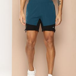 Alcis Men Colourblocked Slim Fit Running Sports Shorts-image-50