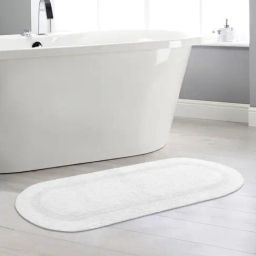 Saral Home Ivory Cotton Plain Dyed Runner-23