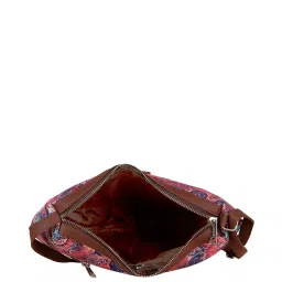 ZOUK Pink Printed Medium Sling Handbag image 4