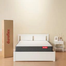 Duroflex LiveIn Bounce White & Black Foam Hybrid Roll 3 Zone Pocket Spring King Mattress-48