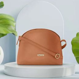 Fastrack Tan Solid Sling Handbag-69
