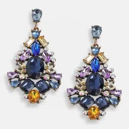 Sohi Gold Plated Party Designer Stone Drop Earrings-image-34