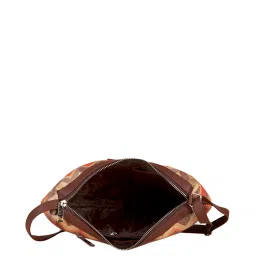 ZOUK Orange Printed Medium Sling Handbag image 4