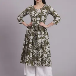 DHAKRE FASHION Women Floral Printed Handloom Kurta-image-59