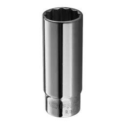 FACOM 6.35 mm (1/4 inch) Square Drive Long Reach Socket 12 Points 9 mm, R.9EL-18