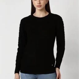 Van Heusen Black Chevron Pattern Sweater-15