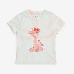 HOP Kids by Westside Peach Animal Printed Cotton T-Shirt-image-68