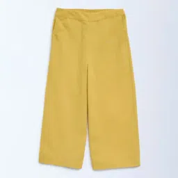 Utsa Kids by Westside Yellow Solid Cotton Ethnic Pants-picture-26