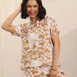 Libas Beige Printed Pyjamas Set image 5