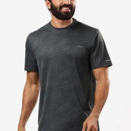 Kiprun By Decathlon Grey Slim Fit Self Pattern Sports T-Shirt-image-37