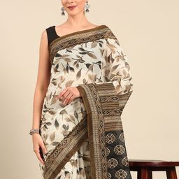 SHANVIKA Floral Print Pure Cotton Saree-image-92