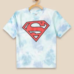 Kidsville Blue & Red Cotton Printed Superman T-Shirt-image-87