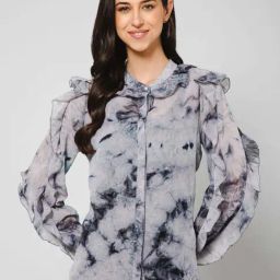PURYS Grey Printed Shirt-image-44
