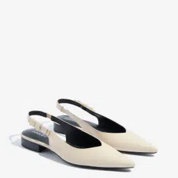LUNA BLU by Westside Ivory Slingback Mules-picture-18