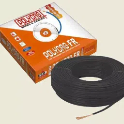 Polycab 1 Sq.mm 1 Core HFFR House Cable Black (300 m)-54