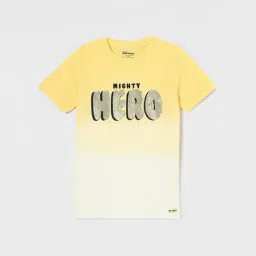 Fame Forever by Lifestyle Boys Yellow Cotton Ombre T-Shirt-image-72
