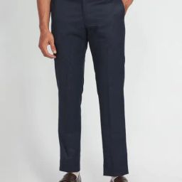 Arrow Blue Regular Fit Trousers-picture-27
