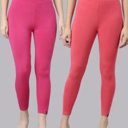 TWIN BIRDS Women Pack Of 2 High Ankle Leggings-image-80