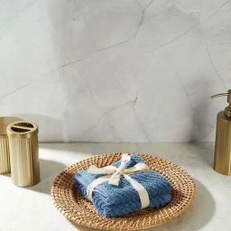 Fabindia Nina Blue Cotton 550 GSM Face Towel - Set of 2-image-112