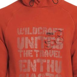 Wildcraft Rust Regular Fit Printed Hooded Sweatshirt image 4