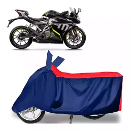 Auto Pearl Two Wheeler Cover with Bag for CFMoto 250SR, Red & Blue-picture-47