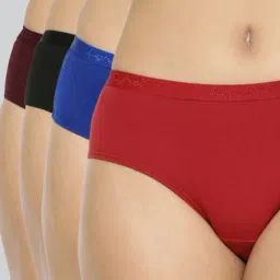 Lyra Assorted Color Cotton Hipster Panties - Pack Of 4-image-75
