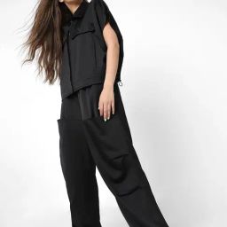 Only Black Relaxed Fit Mid Rise Cargo Pants-image-89