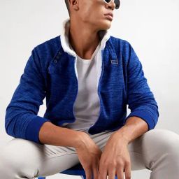 Campus Sutra Blue & White Cotton Regular Fit Sweatshirt-picture-19