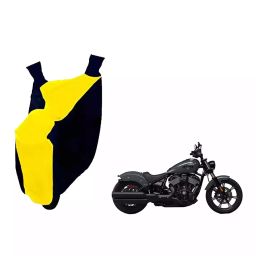 Auto Pearl Waterproof Two Wheeler Cover For Indian Chief Dark Horse (Yellow & Blue)-image-93