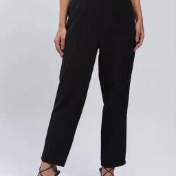 Label Ritu Kumar Black Regular Fit Mid Rise Pants-image-86