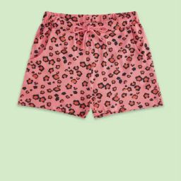 Pantaloons Junior Coral & Black Cotton Printed Shorts-image-28