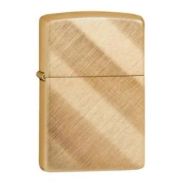 Zippo Brown Classic Diagonal Weave Brass Pocket Lighter-image-2