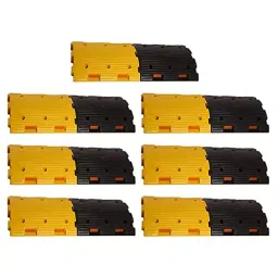 Ladwa Size 7 m x 75 mm Road Hump Speed Breaker for Safety & High Visibilty Plastic Yellow & Black, LSI - PRH75mm - 7mtr-42