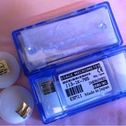 Glass slide calibration objective microscope Erma Stage Micrometer Horizontal Slide (1 mm 100 Division) image 3