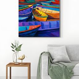 999Store Blue & Yellow 1 Piece Canvas Other Wall Paintings-image-92