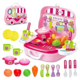 AKN TOYS Luxury Kitchen Set With Briefcase and Accessories - Pink-23